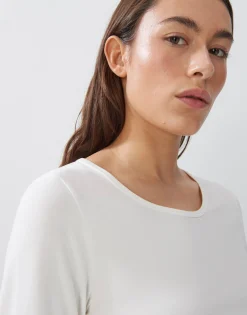 Damen OPUS Basics | Shirts^Langarmshirt Kalia Weiß Online Bestellen