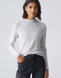 Damen OPUS Shirts^Langarmshirt Snowi Grau Online Bestellen