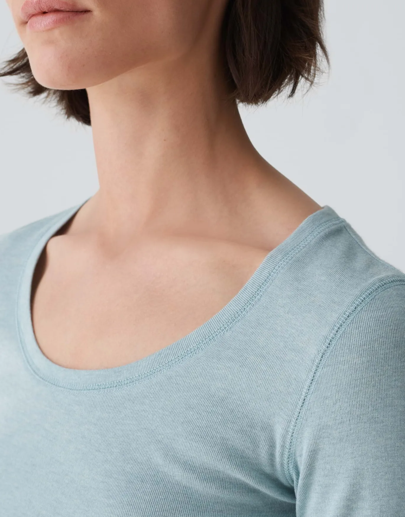 Damen OPUS Basics | Shirts^Langarmshirt Sorana Blau Online Bestellen