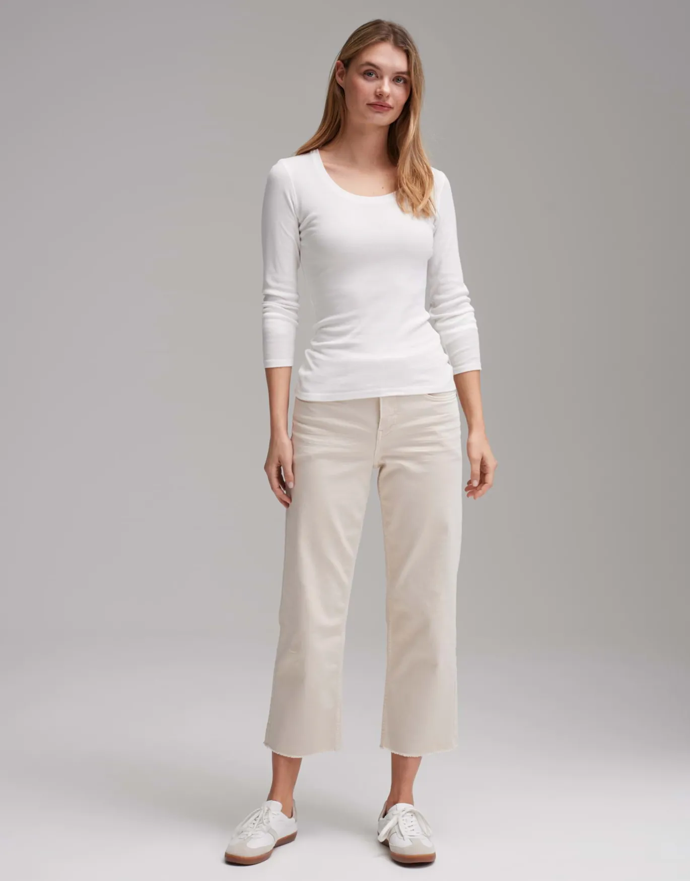 Damen OPUS Basics | Shirts^Langarmshirt Sorana Weiß Online Bestellen