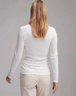 Damen OPUS Basics | Shirts^Langarmshirt Sorana Weiß Online Bestellen