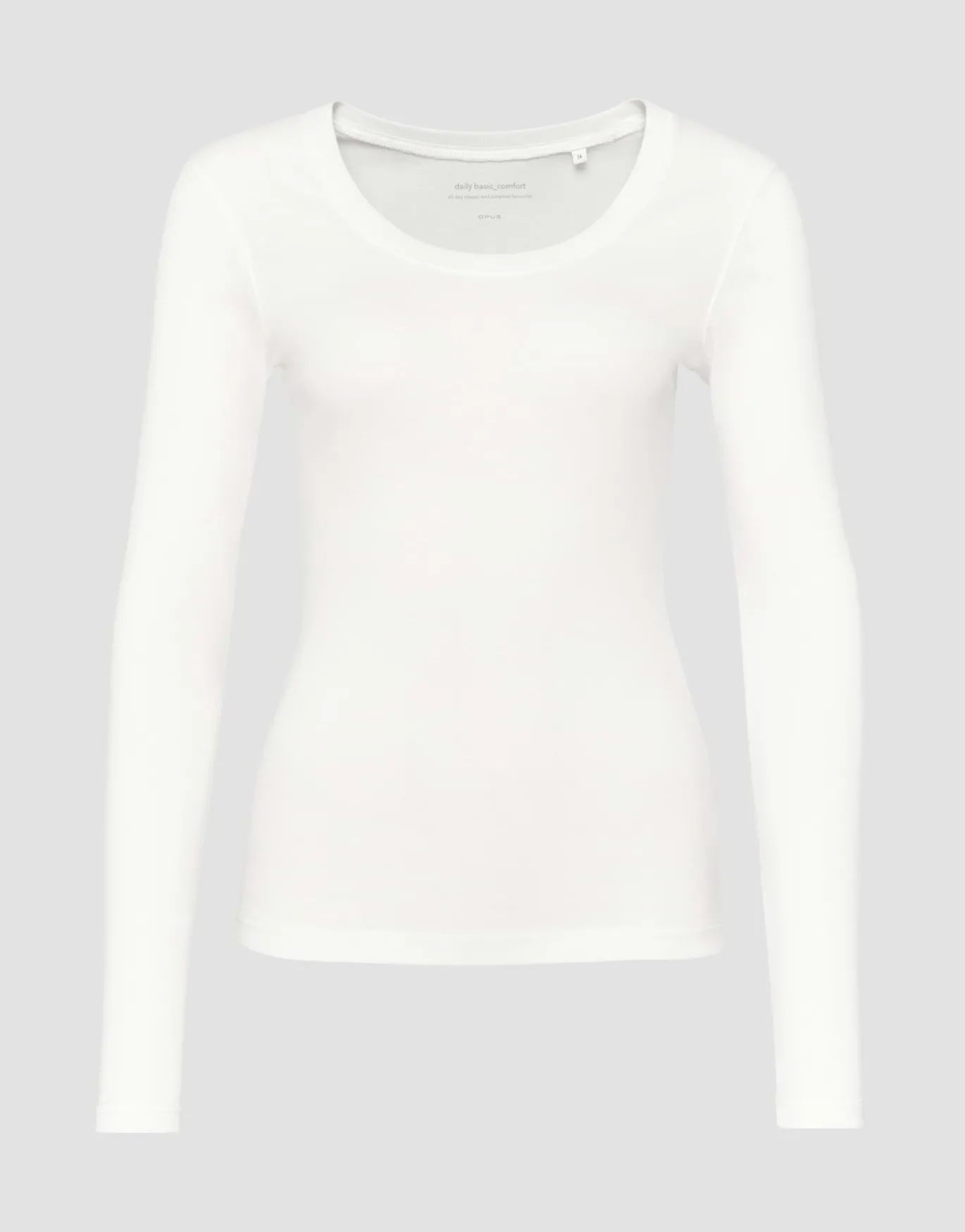 Damen OPUS Basics | Shirts^Langarmshirt Sorana Weiß Online Bestellen