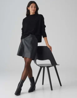 Damen OPUS Röcke^Lederrock Relvina Edgy Schwarz Online Bestellen