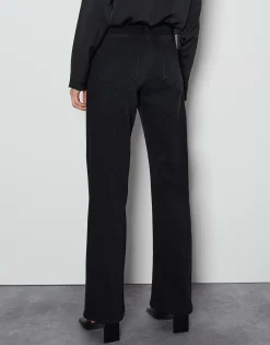 Damen OPUS Jeans^Long Flared Jeans Carie Line Schwarz Online Bestellen