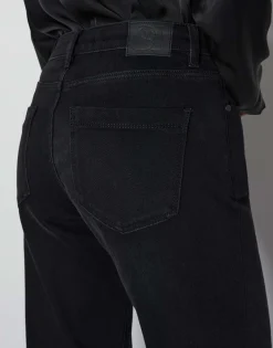 Damen OPUS Jeans^Long Flared Jeans Carie Line Schwarz Online Bestellen