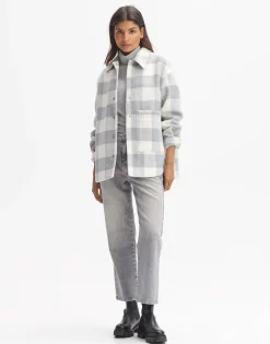 Damen OPUS Blazer / Westen^Overshirt Julola Check Grau Online Bestellen