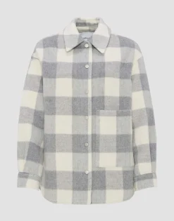 Damen OPUS Blazer / Westen^Overshirt Julola Check Grau Online Bestellen