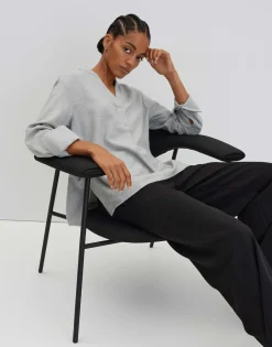 Damen OPUS Blusen^Oversize Bluse Zanell Grau Online Bestellen