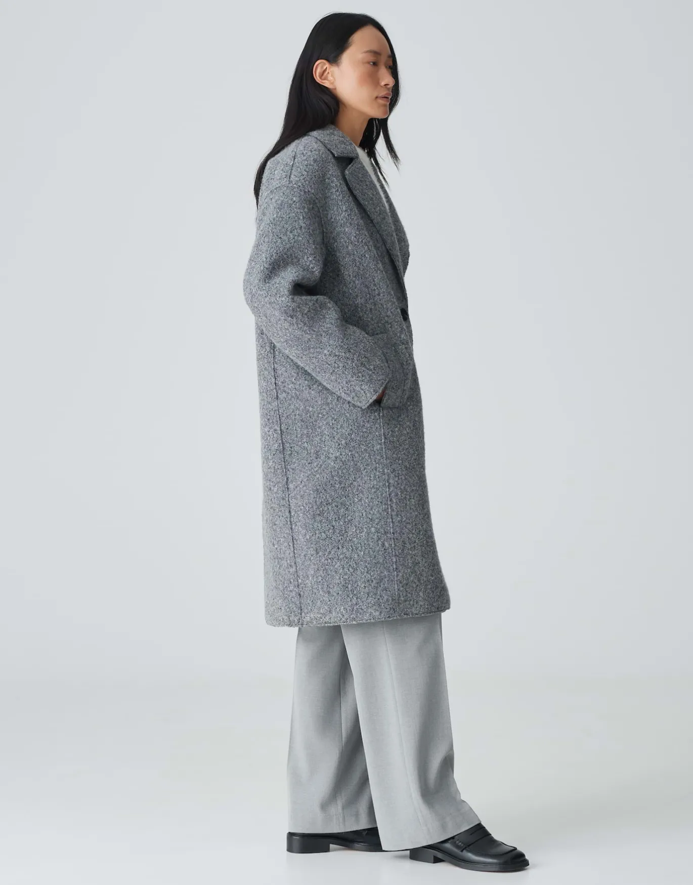 Damen OPUS Jacken / Mäntel^Oversize Mantel Hannie Grau Online Bestellen