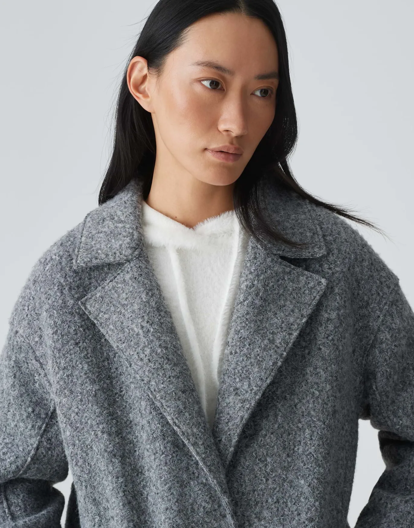 Damen OPUS Jacken / Mäntel^Oversize Mantel Hannie Grau Online Bestellen