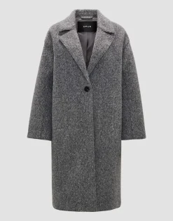 Damen OPUS Jacken / Mäntel^Oversize Mantel Hannie Grau Online Bestellen