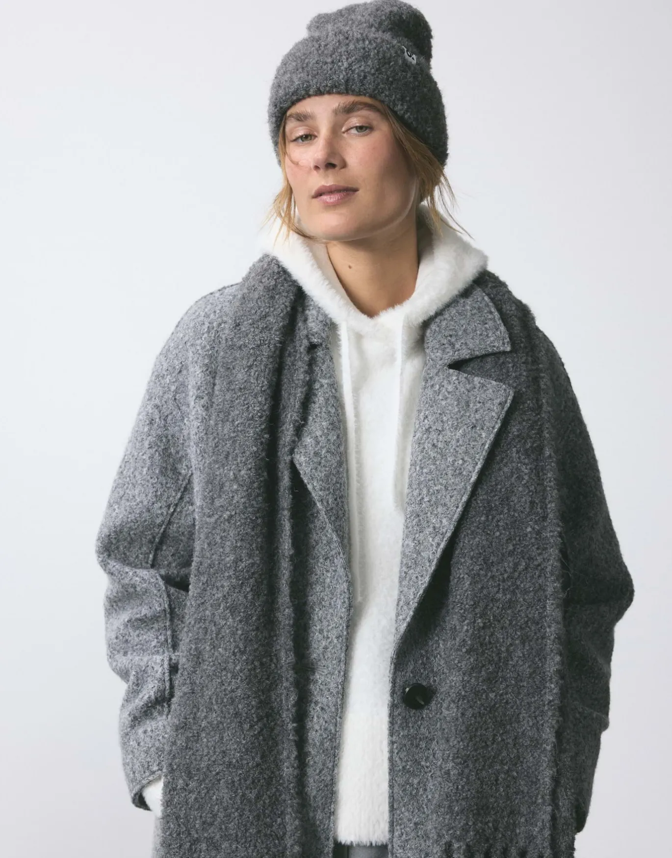 Damen OPUS Jacken / Mäntel^Oversize Mantel Hannie Grau Online Bestellen