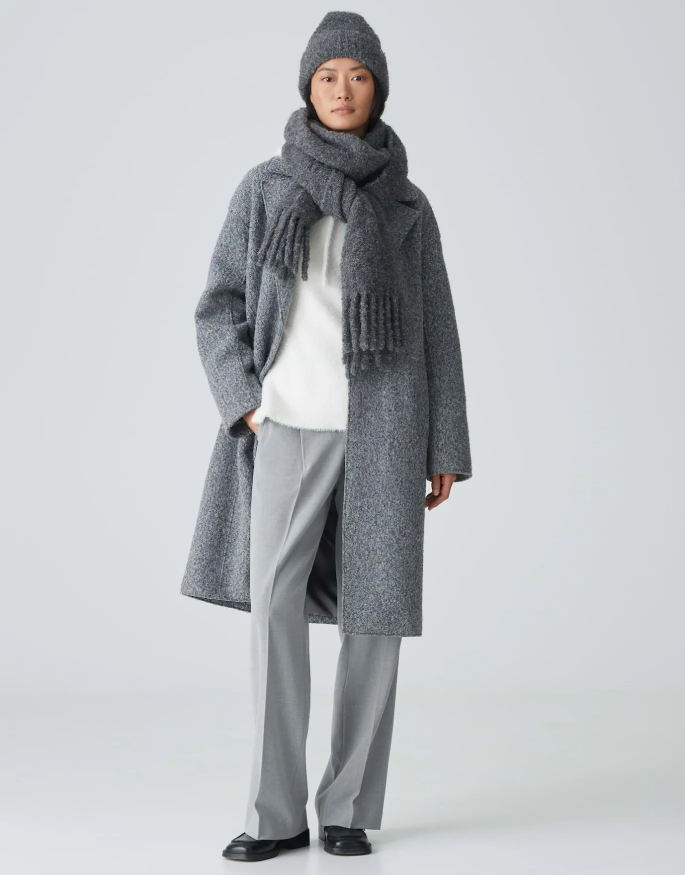 Damen OPUS Accessoires^Oversize Schal Amoni Scarf Grau Online Bestellen