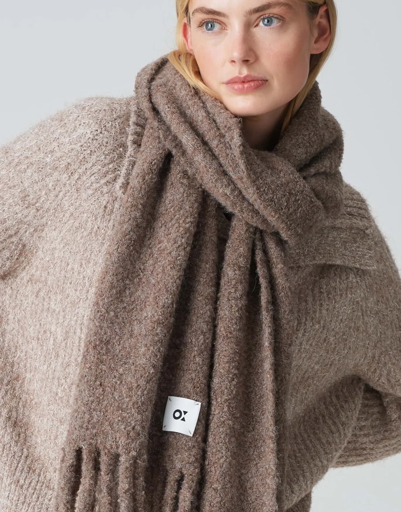 Damen OPUS Accessoires^Oversize Schal Amoni Scarf Braun Online Bestellen