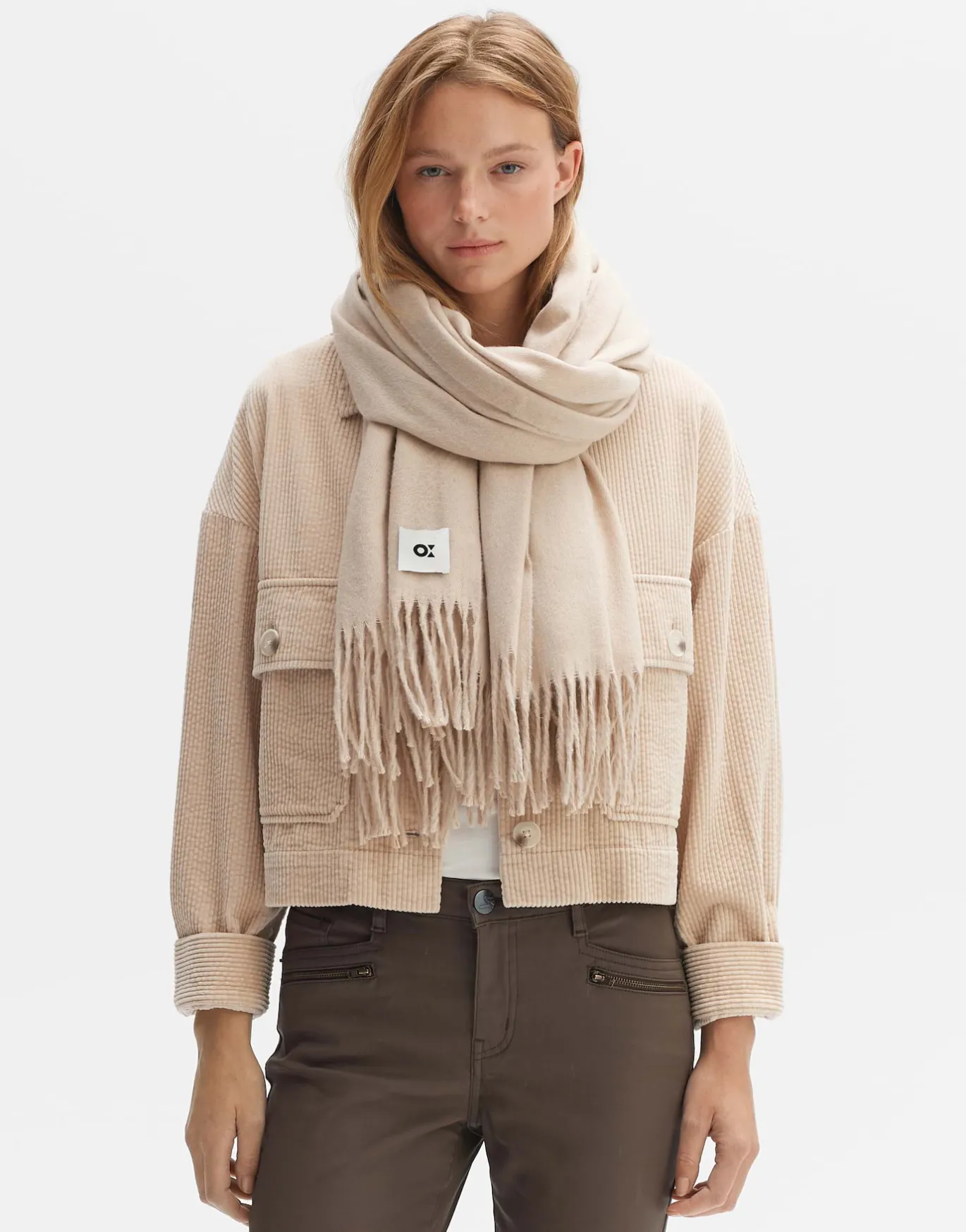 Damen OPUS Accessoires^Oversize Schal Anell Scarf Beige Online Bestellen