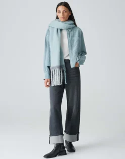 Damen OPUS Accessoires^Oversize Schal Anuno Scarf Blau Online Bestellen