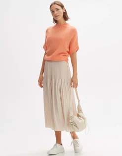 Damen OPUS Röcke^Plisseerock Ribane Shimmer Beige Online Bestellen