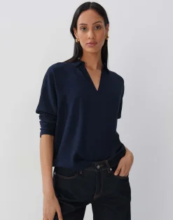Damen OPUS Shirts^Poloshirt Kiby Blau Online Bestellen
