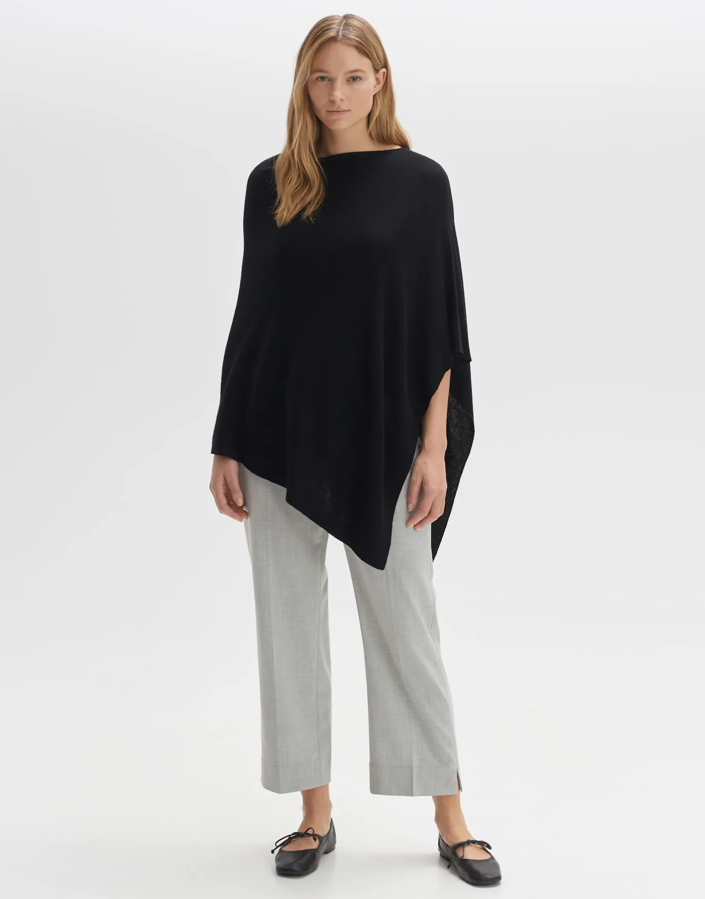 Damen OPUS Strick | Accessoires^Poncho Askili Cape Schwarz Online Bestellen