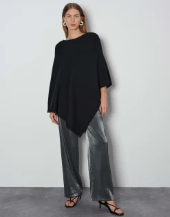 Damen OPUS Strick | Accessoires^Poncho Babiene Cape Schwarz Online Bestellen