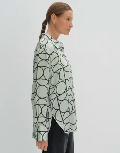 Damen OPUS Blusen^Printbluse Zeline Grün Online Bestellen