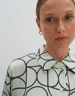 Damen OPUS Blusen^Printbluse Zeline Grün Online Bestellen