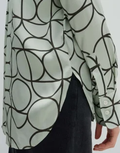 Damen OPUS Blusen^Printbluse Zeline Grün Online Bestellen