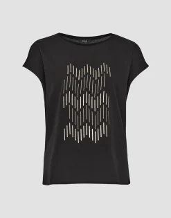 Damen OPUS Shirts^Print-Shirt Setro Print Schwarz Online Bestellen