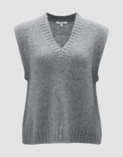 Damen OPUS Strick^Pullunder Pilom Soft Grau Online Bestellen