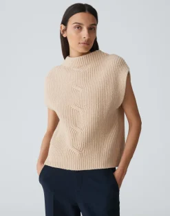 Damen OPUS Strick^Pullunder Pipeti Beige Online Bestellen