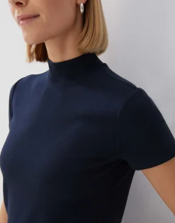 Damen OPUS Shirts^Rippshirt Karlusia Blau Online Bestellen