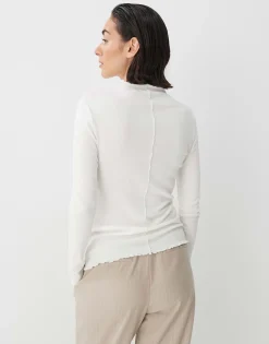 Damen OPUS Shirts^Rippshirt Karrie Weiß Online Bestellen
