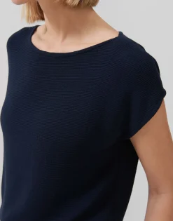 Damen OPUS Shirts^Rippshirt Kayuki Blau Online Bestellen