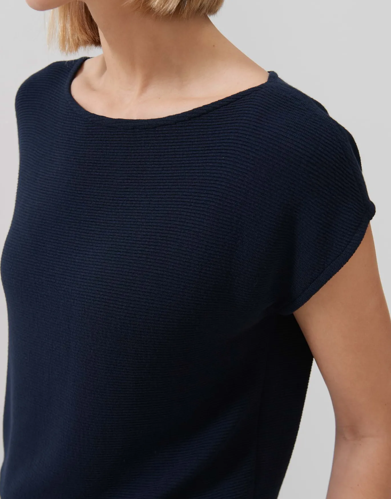 Damen OPUS Shirts^Rippshirt Kayuki Blau Online Bestellen