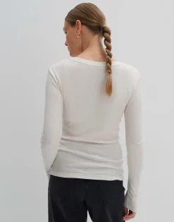 Damen OPUS Shirts^Rippshirt Kelanie Weiß Online Bestellen