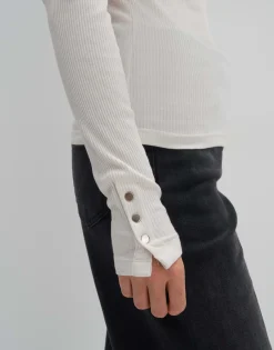 Damen OPUS Shirts^Rippshirt Kelanie Weiß Online Bestellen