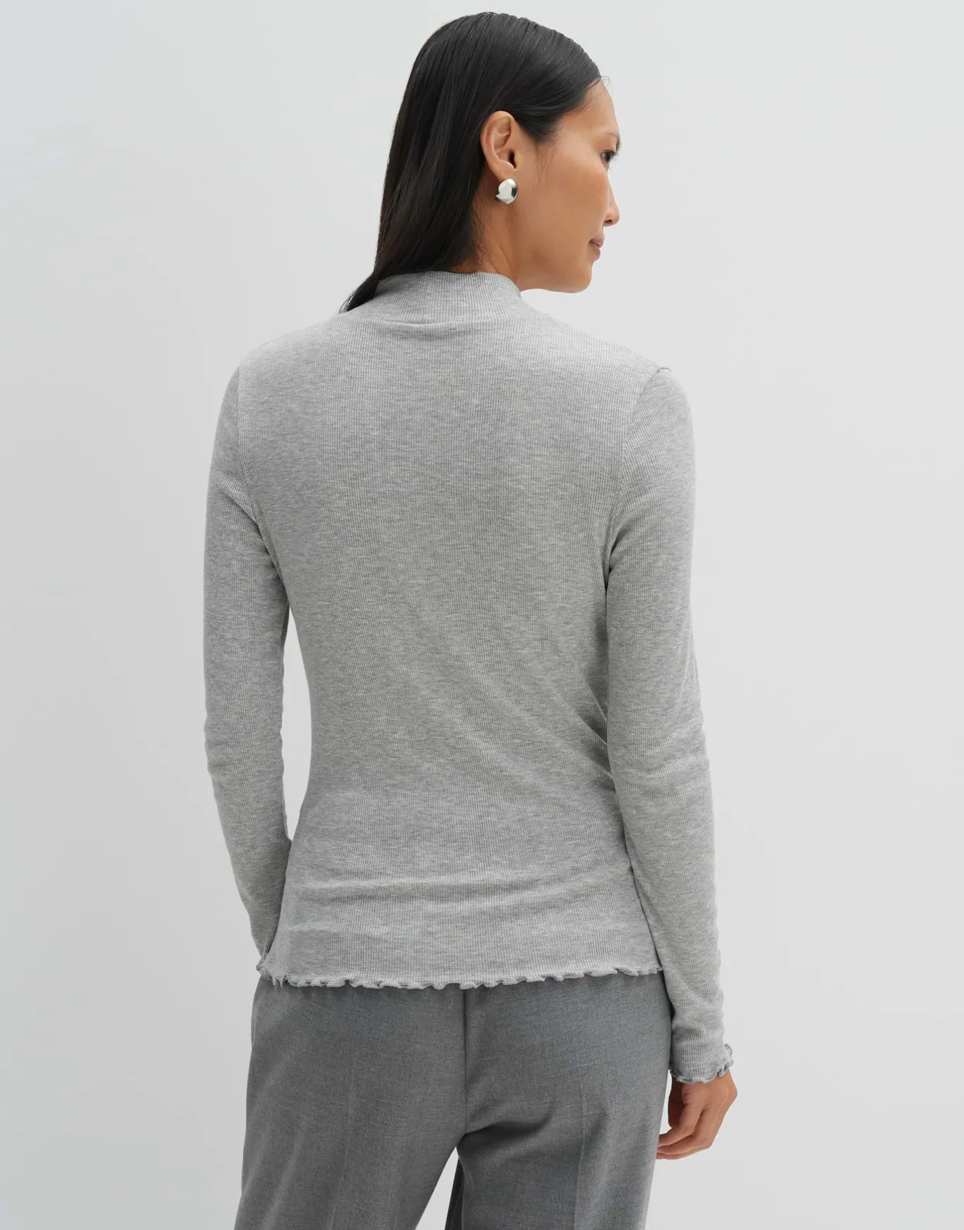 Damen OPUS Basics | Shirts^Rippshirt Kinara Grau Online Bestellen