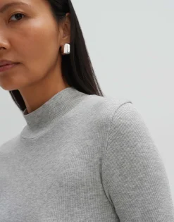 Damen OPUS Basics | Shirts^Rippshirt Kinara Grau Online Bestellen