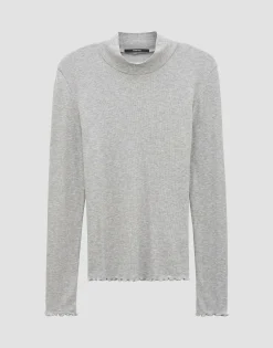 Damen OPUS Basics | Shirts^Rippshirt Kinara Grau Online Bestellen