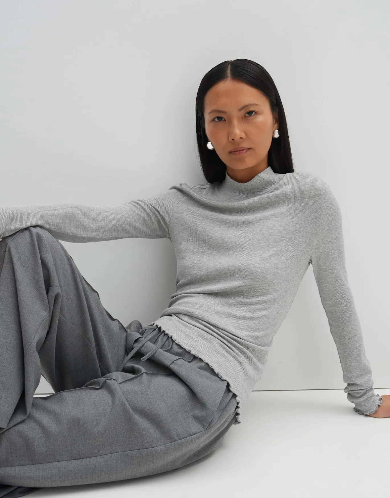 Damen OPUS Basics | Shirts^Rippshirt Kinara Grau Online Bestellen