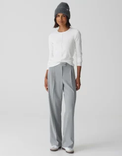 Damen OPUS Basics | Shirts^Rippshirt Sadalie Weiß Online Bestellen