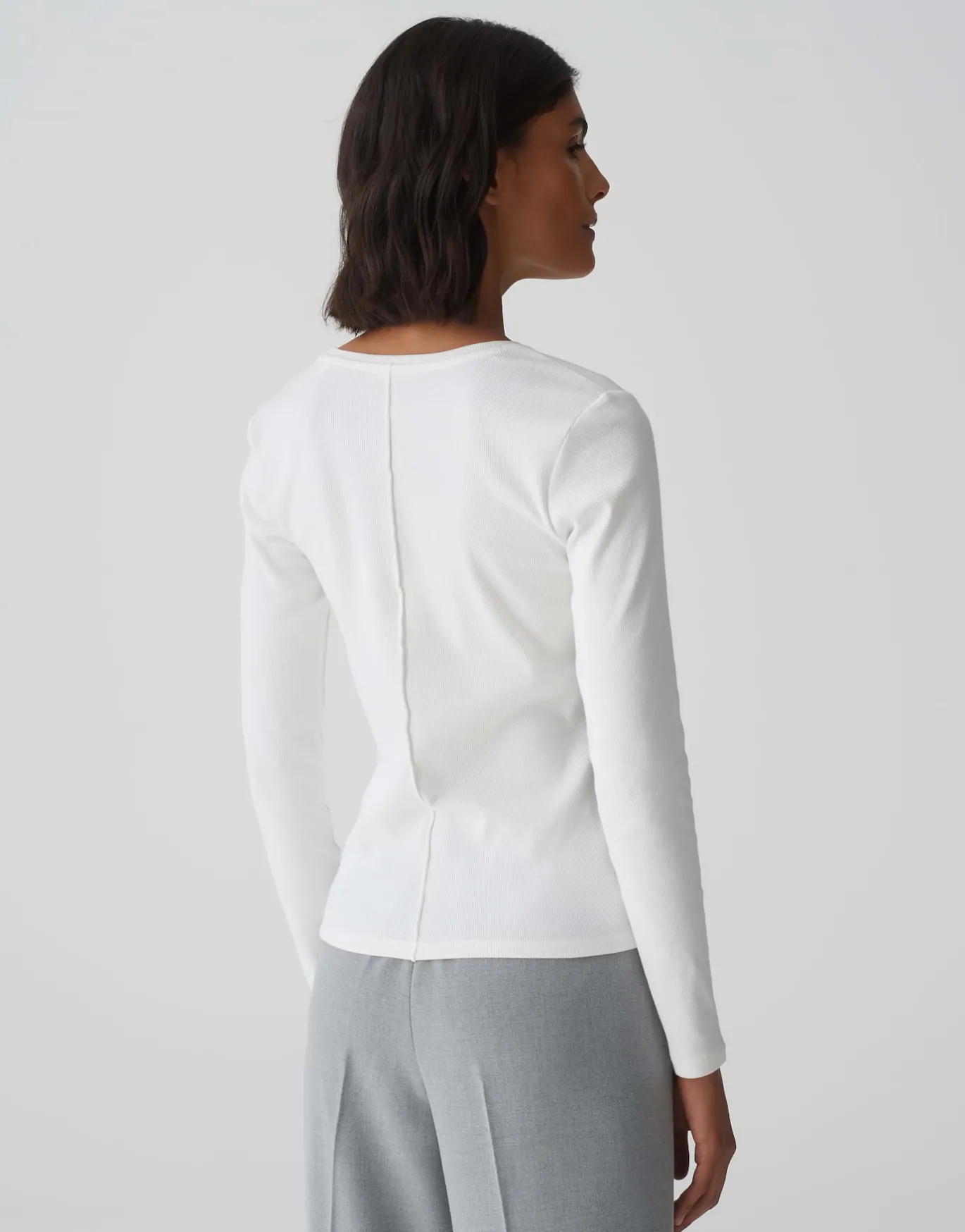 Damen OPUS Basics | Shirts^Rippshirt Sadalie Weiß Online Bestellen
