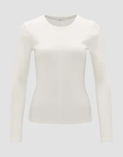 Damen OPUS Basics | Shirts^Rippshirt Sadalie Weiß Online Bestellen