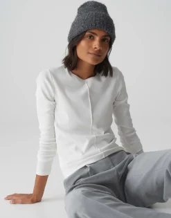 Damen OPUS Basics | Shirts^Rippshirt Sadalie Weiß Online Bestellen