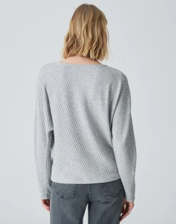 Damen OPUS Shirts^Rippshirt Sakim Grau Online Bestellen