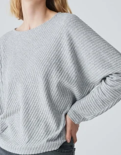 Damen OPUS Shirts^Rippshirt Sakim Grau Online Bestellen