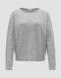 Damen OPUS Shirts^Rippshirt Sakim Grau Online Bestellen