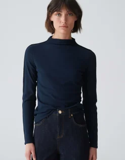 Damen OPUS Shirts^Rippshirt Salimas Blau Online Bestellen