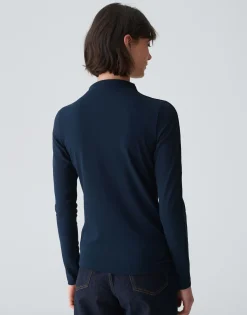 Damen OPUS Shirts^Rippshirt Salimas Blau Online Bestellen