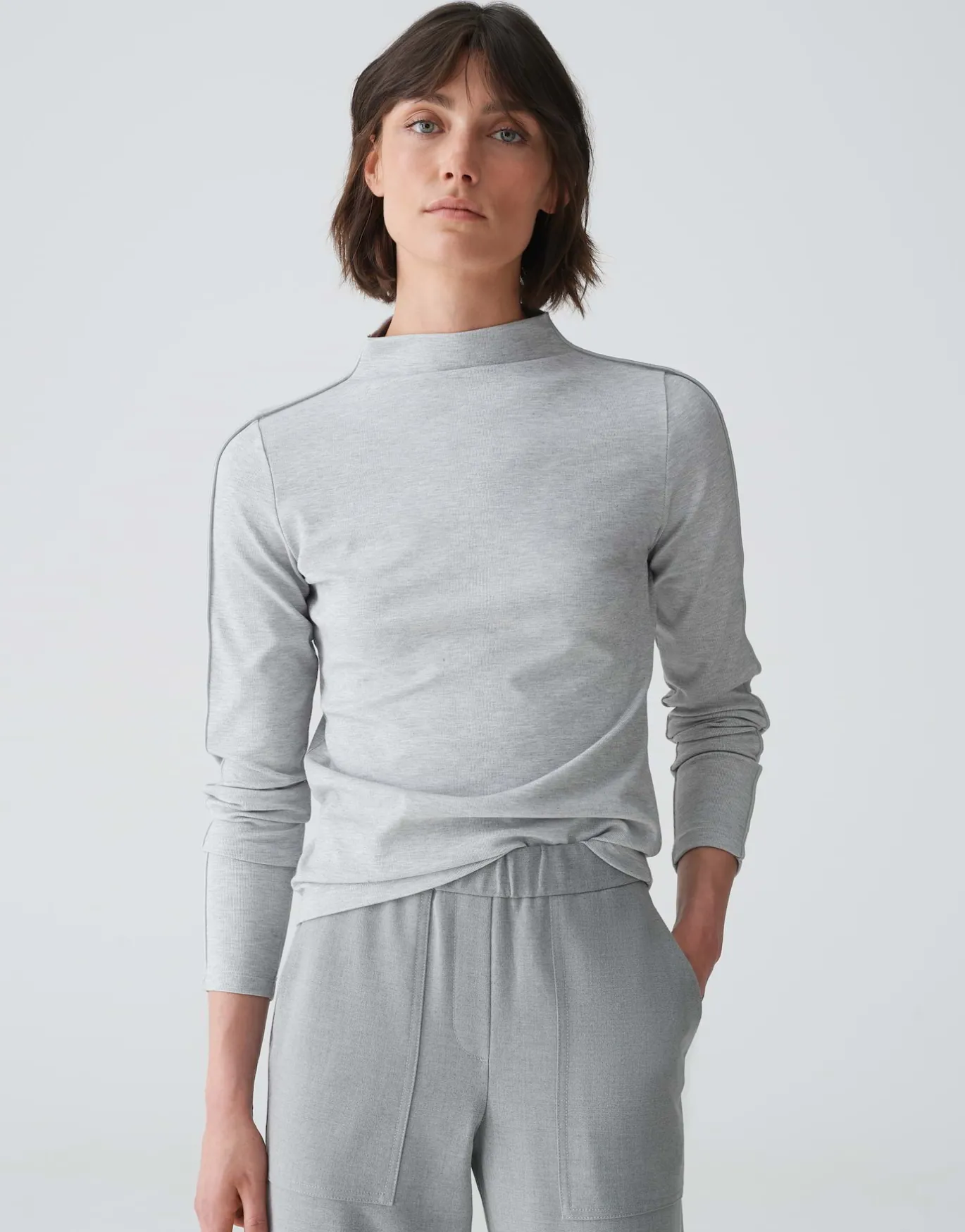 Damen OPUS Shirts^Rippshirt Salimas Grau Online Bestellen